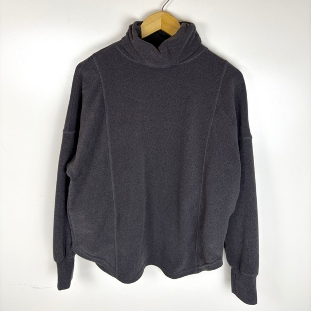VARLEY Rainer Roll Neck Jumper Brushed Rib Charcoal Gray Sweatshirt XS - Picture 2 of 8